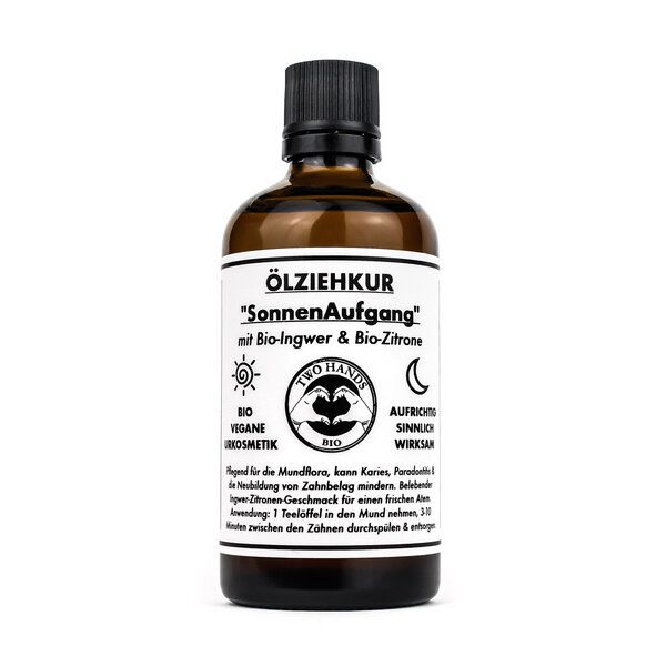 Two Hands BIO Ölziehkur „SonnenAufgang“ mit Bio-Ingwer & Bio-Zitrone - Mundöl - Bio Vegan Two Hands BIO Ölziehkur „SonnenAufgang“ mit Bio-Ingwer & Bio-Zitrone - Mundöl - Bio Vegan von Two Hands BIO
