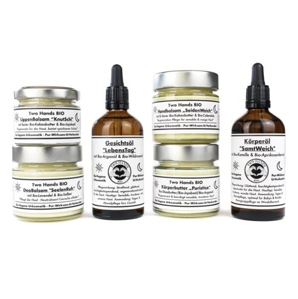 Two Hands BIO Pflegeset für sensible Haut "FeinWesen" - Bio-Vegane Urkosmetik Two Hands BIO Pflegeset für sensible Haut "FeinWesen" - Bio-Vegane Urkosmetik von Two Hands BIO