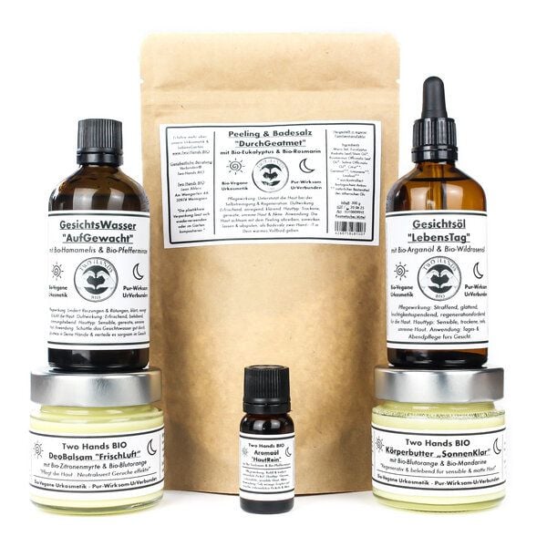Two Hands BIO Pflegeset für unreine Haut & Akne "KlarSicht" - Bio-Vegane Urkosmetik von Two Hands BIO