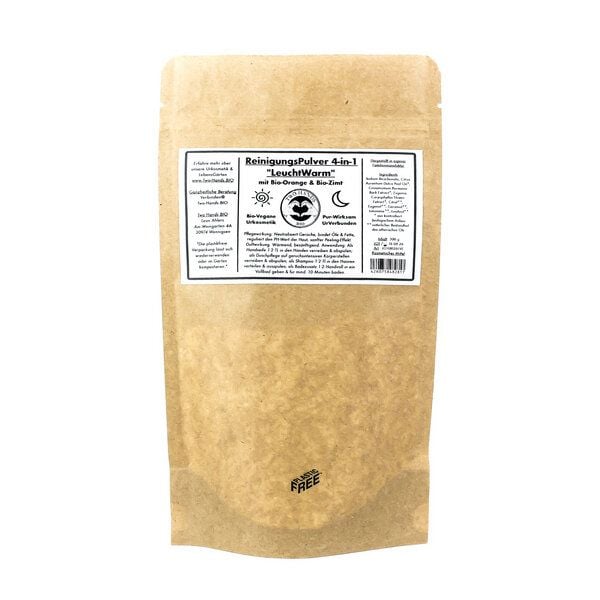 Two Hands BIO ReinigungsPulver „LeuchtWarm“ - 4-in-1 - Dusche & Shampoo - Bio Vegan von Two Hands BIO
