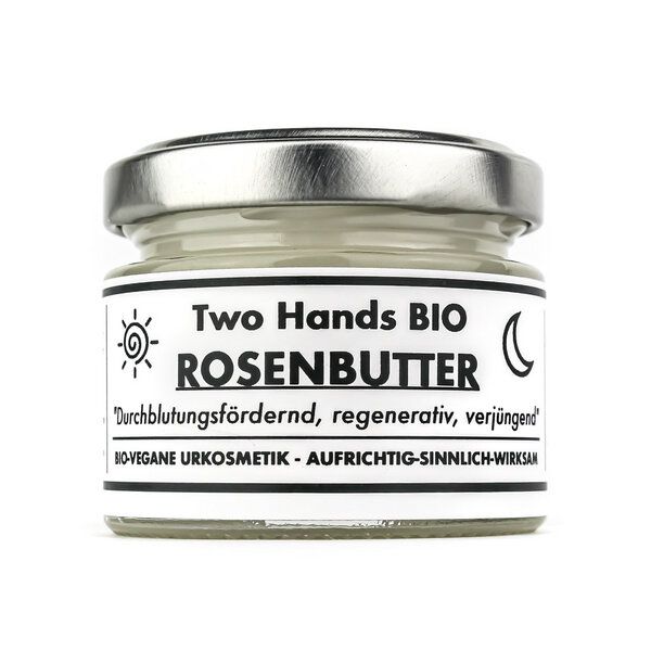 Two Hands BIO Rosenbutter aus echter Bio-Rose & Bio-Sheabutter - Bio Vegan Two Hands BIO Rosenbutter aus echter Bio-Rose & Bio-Sheabutter - Bio Vegan von Two Hands BIO