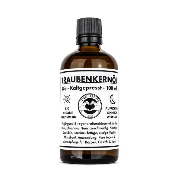 Two Hands BIO Traubenkernöl - Bio - kaltgepresst - 100 ml Two Hands BIO Traubenkernöl - Bio - kaltgepresst - 100 ml von Two Hands BIO