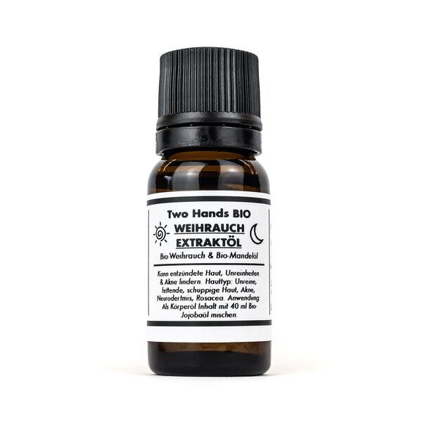 Two Hands BIO Weihrauchextraktöl mit Bio-Weihrauch & Bio-Mandelöl - 2,5 % Extrakt - Bio Vegan von Two Hands BIO