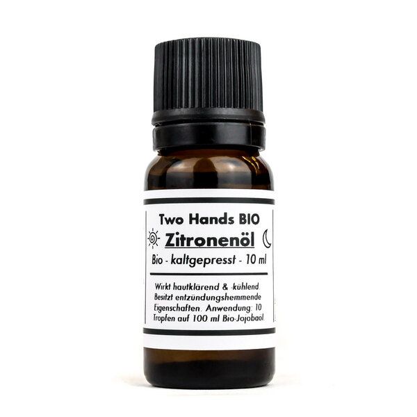 Two Hands BIO Zitronenöl - Bio - Vegan - Kaltgepresst - 10 ml Two Hands BIO Zitronenöl - Bio - Vegan - Kaltgepresst - 10 ml von Two Hands BIO