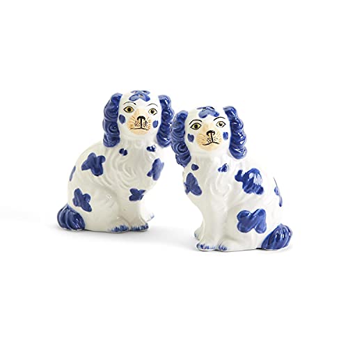 Staffordshire Dog Salz- und Pfefferstreuer-Set – handbemalte Keramik von Two's Company