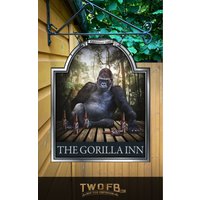 Gorilla Inn Personalisiertes Premium-Metall Traditionelles Home-Bar-Zeichen/Home-Pub-Zeichen Home Man-Höhlen-Zeichen Swinging-Zeichen von TwoFatBlokes