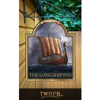 Longship Personalisiertes Premium-Metall Traditionelles Haus-Bar-Zeichen/Home-Pub-Zeichen Home Man-Höhlen-Zeichen Swinging-Zeichen von TwoFatBlokes