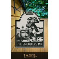 Schmuggler Inn Personalisiertes Premium-Metall Traditionelles Hausbar-Zeichen/Hauskneipe-Zeichen Hausmannshöhlen-Zeichen Swinging-Zeichen von TwoFatBlokes