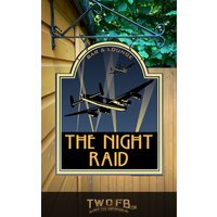 The Night Raid Personalisiertes Premium-Metall Traditionelles Home-Bar-Zeichen/Home Pub-Zeichen Man Cave-Zeichen Swinging-Zeichen von TwoFatBlokes