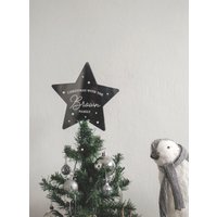 Luxus Personalisierte Familienname Weihnachtsbaum Topper von TwoLittleHeartsUK