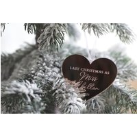 Luxus Spiegel Acryl Letzte Weihnachten Als Fräulein Personalisierte Ornament Spielerei Dekoration Herz von TwoLittleHeartsUK
