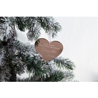 Luxus Spiegel Acryl Paare Erste Weihnachten Verheiratete Herz Ornament Spielerei Dekoration von TwoLittleHeartsUK