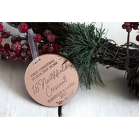 Luxus Unser Erstes Weihnachten Neues Zuhause Personalisierte Adresse Spielerei Ornament von TwoLittleHeartsUK