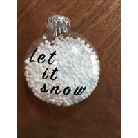 Let It Snow Kunststoff Ornament von TwoLittleTexans