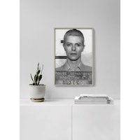 David Bowie Mugshot Druck | Promi-Musiker Kunstdruck David Bowie Mugshot Druck | Promi-Musiker Kunstdruck von TwoNinePrintCo