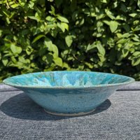 Handgemachte Keramikschale, Blau, Gesprenkelt, Display Schüssel, Obstschale von TwoPeasinaPottery