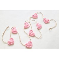 Rosa Valentinstag Herzgirlande Rustikale Bauernhaus Dekoration Für Baby Girlande Gehäkelt 30 45 60 Zoll Rosa Valentinstag Herzgirlande Rustikale Bauernhaus Dekoration Für Baby Girlande Gehäkelt 30 45 60 Zoll von TwoSeasideBabes