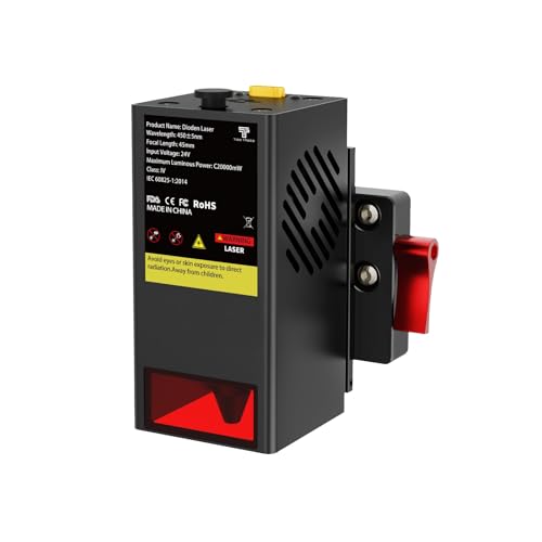 Twotrees 20W lasermodul Kit optische Leistung, Compressed Spot Fixfokus-Lasermodul mit Luftzufuhrdüse, für CNC Fräsmaschine TTC450 TTC450 Pro Lasergravur Modulkopf von Twotrees