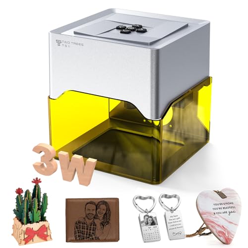 Twotrees TS1 Mini 3W Laser Graviermaschine Manueller Fokus Fokusbereich 25-65mm Genauigkeit bis zu 0,01mm 800mm/min Graviergeschwindigkeit Augenschutzdesign von Twotrees