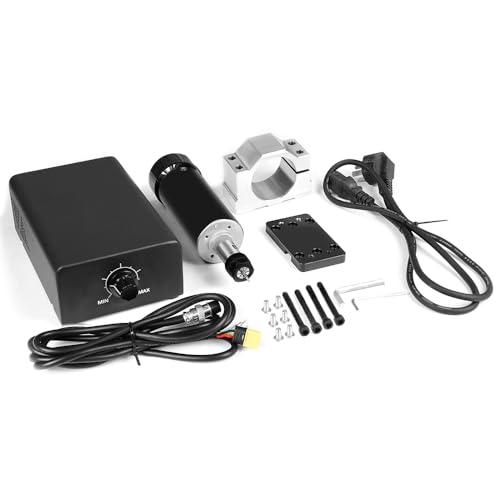 Twotrees TTC450-500W Spindel-Kit CNC 500W Spindelmotor-Kit Luftgekühlter Bldc-Motor 11000RPM mit integrierter Drehzahlregeltaste von Twotrees
