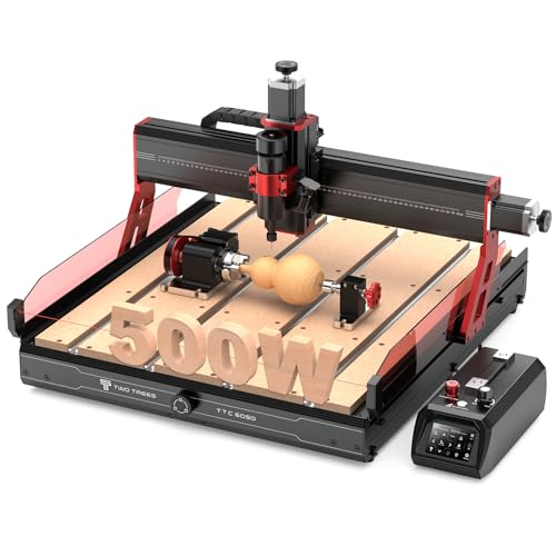 Twotrees TTC6050 500 W CNC-Multifunktions-Fräsmaschine für Metall, Holz, Acryl und MDF mit drehbarem 4-Achsen-Spindelständer, Gravurbereich 600 x 500 x 100 mm Twotrees TTC6050 500 W CNC-Multifunktions-Fräsmaschine für Metall, Holz, Acryl und MDF mit drehbarem 4-Achsen-Spindelständer, Gravurbereich 600 x 500 x 100 mm von Twotrees