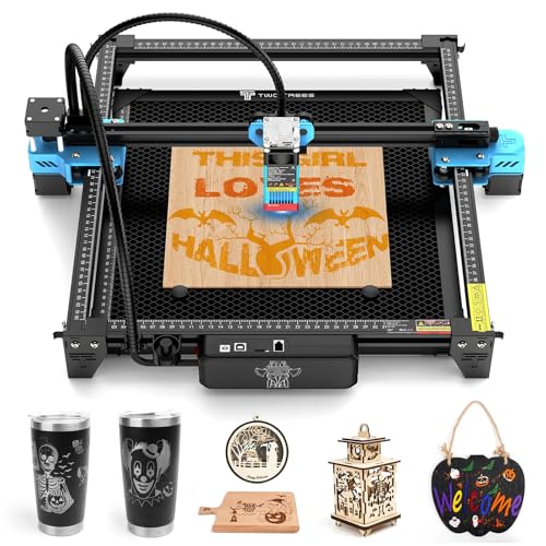 Twotrees TTS-55 Pro 20W Lasergravierer für 3D-Stichsägen 5,5 W Laser graviermaschine Laserleistung mit gleich großer Wabenplatte 400x430mm Reduzierte Rauch- und Staubentwicklung für saubere Schnitte von Twotrees