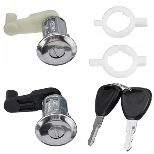 Twowinds Türschloss Zylinder Kit Zinklegierung Barrel, Linke Rechte Tür, Megane (1996-2003), Scenic (1996-2003), Cli0 (1998-2005), Thalia (1998-2005), 7701468981, 7701468982 Schlüssel (Set von 2) von Twowinds