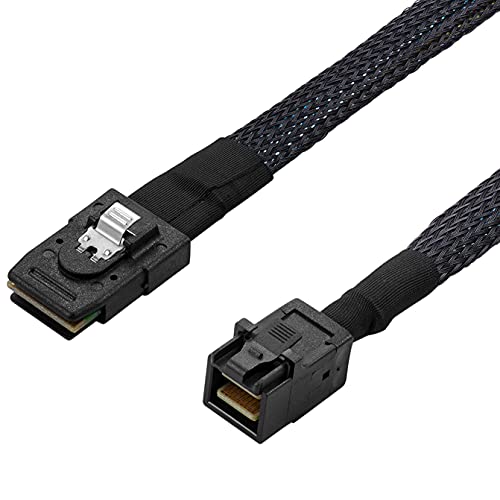 Twozoh Interne Kabel Mini SAS HD SFF-8643 auf Mini SAS SFF-8087, Mini SAS SFF-8643 auf Mini-SAS 36 Pin SFF-8087 (0,5M) von Twozoh