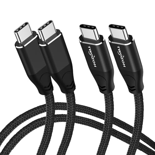 Twozoh 4K USB C Kabel 100W 0,5M 2 Stück (All-in-One), USB 3.2 Gen 2 X 2 20Gbps Datenübertragung PD Schnellladung USB C 3.1 Typ C Kabel, 4K@60Hz Video Monitor Kabel von Twozoh