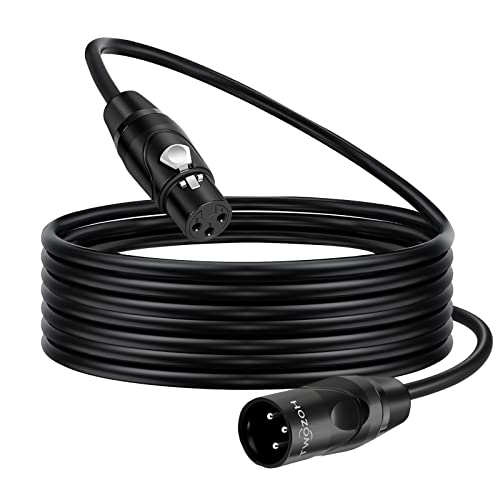 Twozoh XLR Kable 0,3M, XLR Stecker auf XLR Buchse Symmetrisches 3-poliges Mikrofonkabel (Profesional/Hifi) von Twozoh