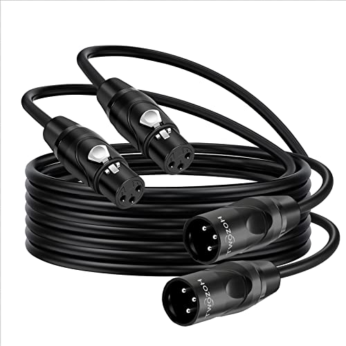 Twozoh XLR Kabel 3M 2 Stück, XLR Stecker auf XLR Buchse symmetrisches 3-poliges XLR Mikrofonkabel (Profesional/Hifi) von Twozoh