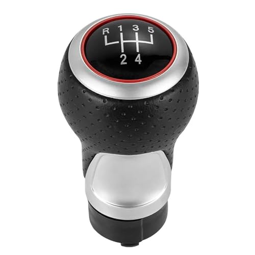 Twxxws Auto-Schalthebelkopf Für A4 B6 B7 B8 Für A6 S4 8K Für A5 8T Für Q5 8R Ibiza 6J Seat Leon Mk1 Für Passat Für Golf 12mm 5/6 Geschwindigkeiten Auto Schaltknauf HandBall Schaltknäufe(Red R12345) von Twxxws