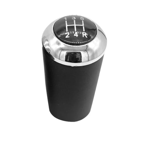 Twxxws Auto-Schalthebelkopf Für MAZDA 3 BK BL 5 CR CW 6 II GH CX-7 ER Für MX-5 NC III 23 MT 5/6-Gang-Schaltknauf Lederhebelarm Headball Chrom Schaltknäufe(Chrome 5 speed) von Twxxws