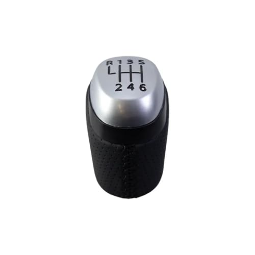 Twxxws Auto-Schalthebelkopf Für Megane IV MK4 BFB Für Kadjar Für Talisman 2015 2016 2017 2018 2019 2020 2021 2022 Auto Schaltknauf Schalthebel Stick Handball 328654845R Schaltknäufe(Black 6 Speed) von Twxxws