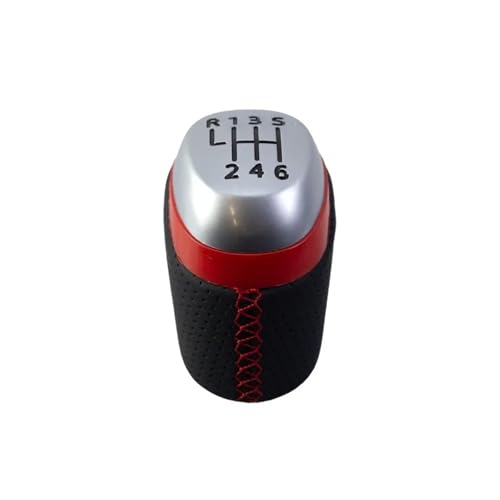 Twxxws Auto-Schalthebelkopf Für Megane IV MK4 BFB Für Kadjar Für Talisman 2015 2016 2017 2018 2019 2020 2021 2022 Auto Schaltknauf Schalthebel Stick Handball 328654845R Schaltknäufe(Red 6 Speed) von Twxxws