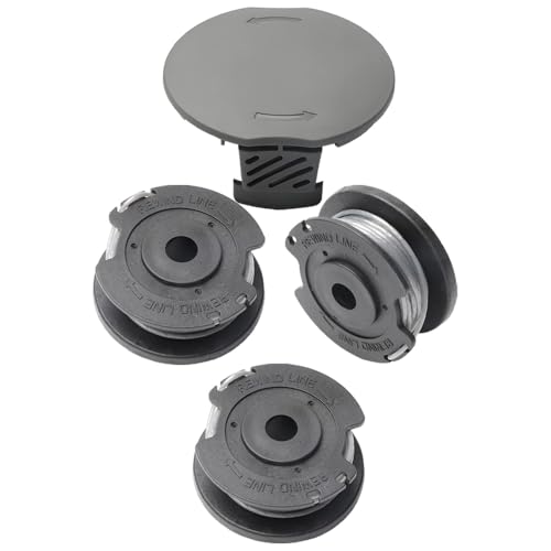 Rasentrimmer Fadenspule,Kompatibel mit Bosch Art 23 SL 26 SL Rasierer Trimmer,Ersatzspulenabdeckung 18V-26, Universalschneiden 18V-260,3 Stück Ersatzspule+1 Pcs Spulendeckel von Txdzking