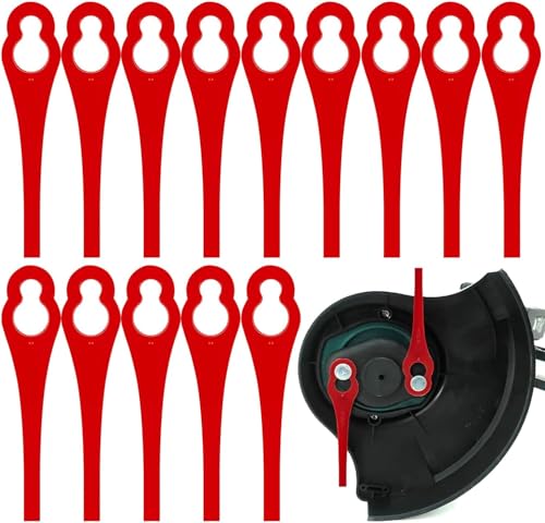 Ersatzmesser Rasentrimmer 100 Stück Rasentrimmer Messer Kunststoff Ersatzklingen Txeouse Kunststoffmesser Set ideal für Akku-Rasentrimmer von Txeouse