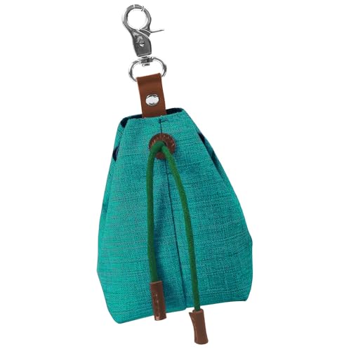 Txeouse Leckerli Beutel für Hunde,Futterbeutel für Hunde,Canvas Leckerli-Tasche für Haustiere mit Clip Sch nalle und Spannseil für Hundetraining (Grün) von Txeouse