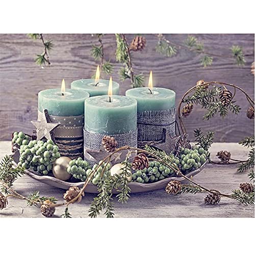 DIY 5D Diamond Painting Set Malen nach Zahlen Wachskerze Full Diamant Painting Bilder Kits für Erwachsene,Kristall Strass Stickerei Kreuzstich Arts Craft für Home Canvas Wall Decor 30x40cm/12x16inch von Txier