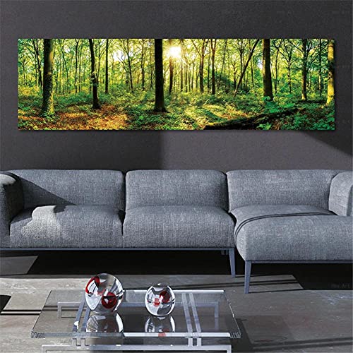 DIY 5D Diamond Painting Set für Erwachsene Wald Sonnenuntergang Full Diamant Painting Bilder Groß Kits Crystal Strass Diamant Stickerei Kreuzstich Arts Crafts für Home Wand Dekoration 50x150cm/20x60in von Txier