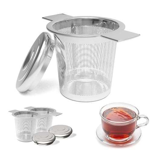 Txmyxgs 2 Stück Teesieb Edelstahl aus Rostfreiem Stahl,304 Edelstahl Tee-Sieb für losen Tee,Wiederverwendbar Tee Sieb, Feinmaschiges Tea Infuser, Teesiebe für die Meisten Tee-Tassen, Tee-Schalen Txmyxgs 2 Stück Teesieb Edelstahl aus Rostfreiem Stahl,304 Edelstahl Tee-Sieb für losen Tee,Wiederverwendbar Tee Sieb, Feinmaschiges Tea Infuser, Teesiebe für die Meisten Tee-Tassen, Tee-Schalen von Txmyxgs
