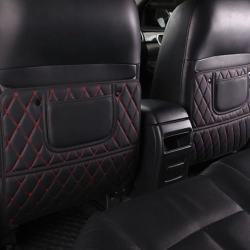 Txopaf Auto Leder sitzes Rückenlehne Anti Kick Pad, für Audi Q2 Q3 Q4 E Tron Q5 Q7 Q8 sitze wasserdicht staubdicht Kratzfest RüCkenlehne Schützen Zubehör,B/Black Red-Half Package Txopaf Auto Leder sitzes Rückenlehne Anti Kick Pad, für Audi Q2 Q3 Q4 E Tron Q5 Q7 Q8 sitze wasserdicht staubdicht Kratzfest RüCkenlehne Schützen Zubehör,B/Black Red-Half Package von Txopaf