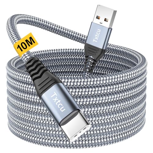 Txtcu USB C Kable 10M, Extra Lang USB C Ladekabel Nylon Geflochtenes PS5 Controller Ladekabel USB Typ C Kable für Samsung Galaxy S22 S21 S20 S10 S9 S8 Note 10 9 8,PS5, HUAWEI P30 P20,LG V30 V20 G6 G6 Txtcu USB C Kable 10M, Extra Lang USB C Ladekabel Nylon Geflochtenes PS5 Controller Ladekabel USB Typ C Kable für Samsung Galaxy S22 S21 S20 S10 S9 S8 Note 10 9 8,PS5, HUAWEI P30 P20,LG V30 V20 G6 G6 von Txtcu