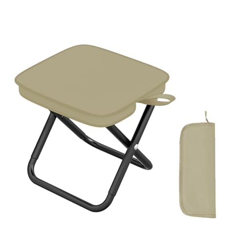 TyCylKu 11,22x10,43x9cm Camping Hocker Faltbar Kleiners Klapphocker Klapphocker Tragbar Campinghocker Ultraleicht Reisehocker Mit Lehne Stabiler Falthocker Zum Angeln Camp Reisen Wandern Beach Garden von TyCylKu