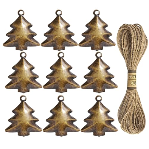 TyCylKu Christmas Glocke 9 Teile - Metall Glocke Christbaumschmuck Mit 2 Meter Seil | Festliche Dekoration Für Tür Fenster Zuhause Familienfeier Indoor Party TyCylKu Christmas Glocke 9 Teile - Metall Glocke Christbaumschmuck Mit 2 Meter Seil | Festliche Dekoration Für Tür Fenster Zuhause Familienfeier Indoor Party von TyCylKu