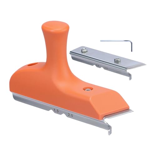 TyCylKu Furnier Kanten Fräser | Holz Fasen Leiste Schaber | Ecken Trimmung Präzisionshobel für PVC Abgeschrägte Gerade Furnier ABS Gebogenes Holzwerken von TyCylKu