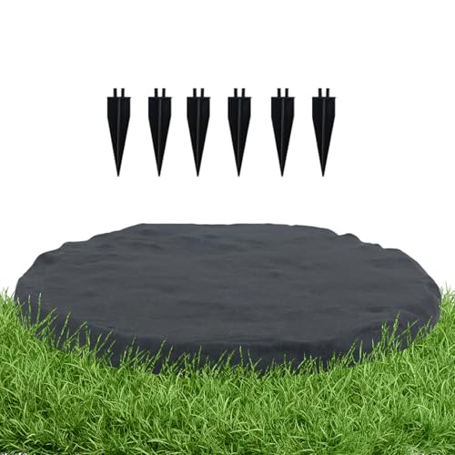TyCylKu Garten Trittsteine Set | Dekorative Wegplatten - Gehwegplatten Mit Bodenhaken Für Terrasse Garten Rasen Spielplatz Gehwege Gartenpfade von TyCylKu