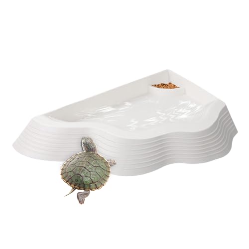 TyCylKu Reptilien Fressnapf,rutschfeste Schildkröten Badewanne Mit Strukturierter Einstiegsrampe - Reptilienbad Aquarium Deko Für Gecko Schlange Bartagame TyCylKu Reptilien Fressnapf,rutschfeste Schildkröten Badewanne Mit Strukturierter Einstiegsrampe - Reptilienbad Aquarium Deko Für Gecko Schlange Bartagame von TyCylKu