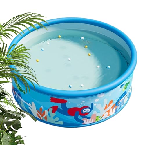 TyCylKu Schwimmbecken Für Kinder, Außenpool, Runder PVC Gartenpool Starkwandig Tragbarer Badeteich Für Kinder Und Erwachsene von TyCylKu