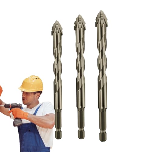 TyCylKu Spiralbohrer | Vierkantige Metall Exzenterbohrer - Hochharte Bohrspitzen Für Beton Zement Fliese Holz Metall von TyCylKu